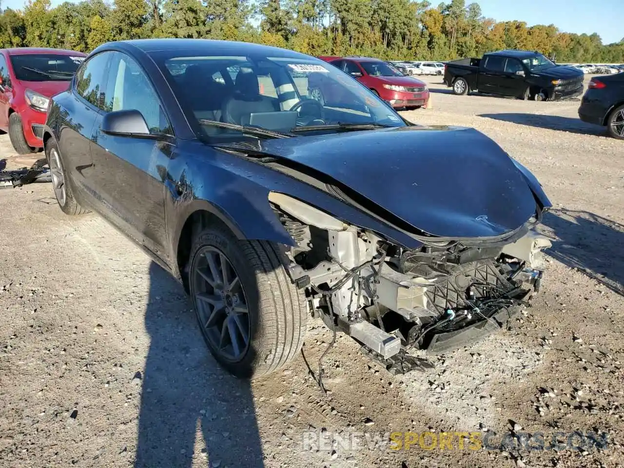 1 Photograph of a damaged car 5YJ3E1EA6NF189980 TESLA MODEL 3 2022