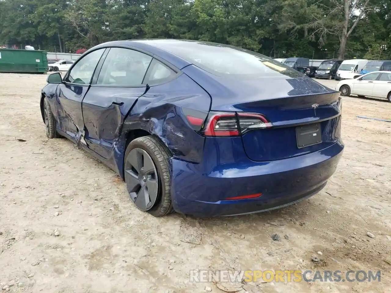 3 Photograph of a damaged car 5YJ3E1EA6NF191843 TESLA MODEL 3 2022