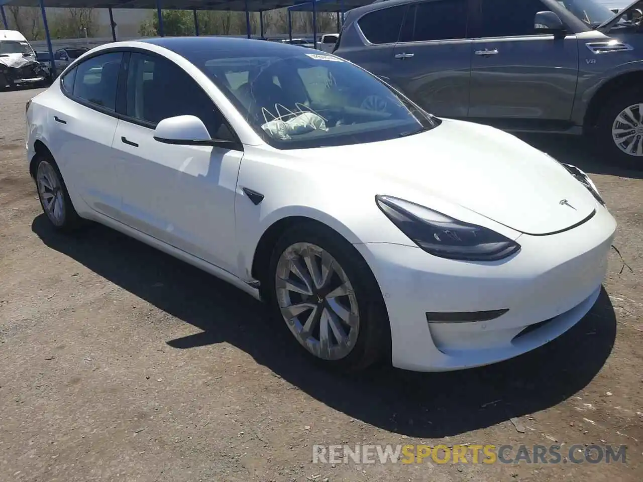 1 Фотография поврежденного автомобиля 5YJ3E1EA6NF208222 TESLA MODEL 3 2022