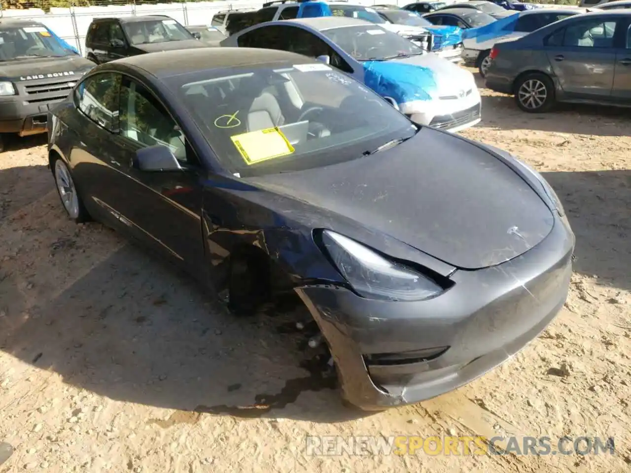 1 Photograph of a damaged car 5YJ3E1EA6NF285530 TESLA MODEL 3 2022