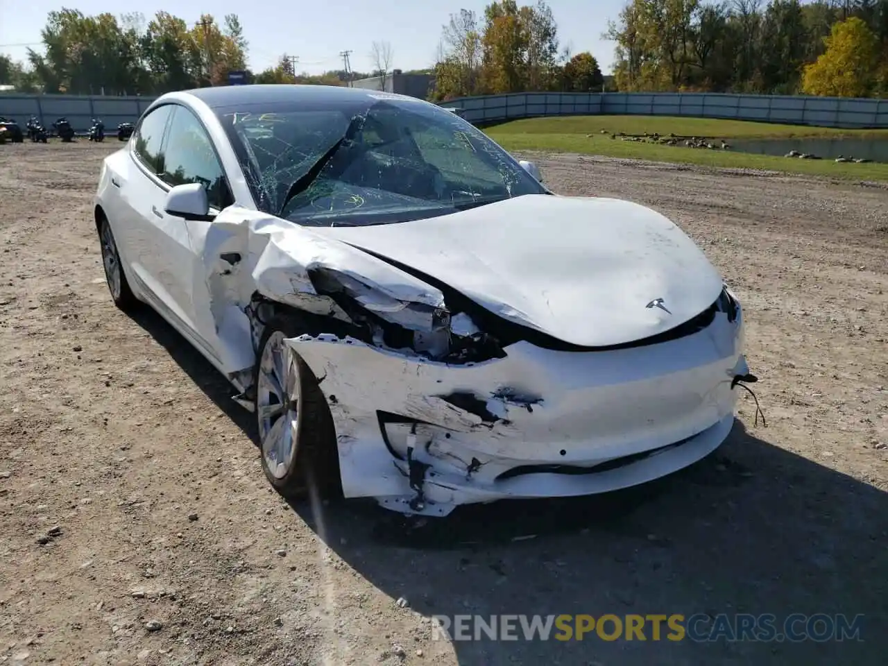 1 Photograph of a damaged car 5YJ3E1EA6NF289075 TESLA MODEL 3 2022