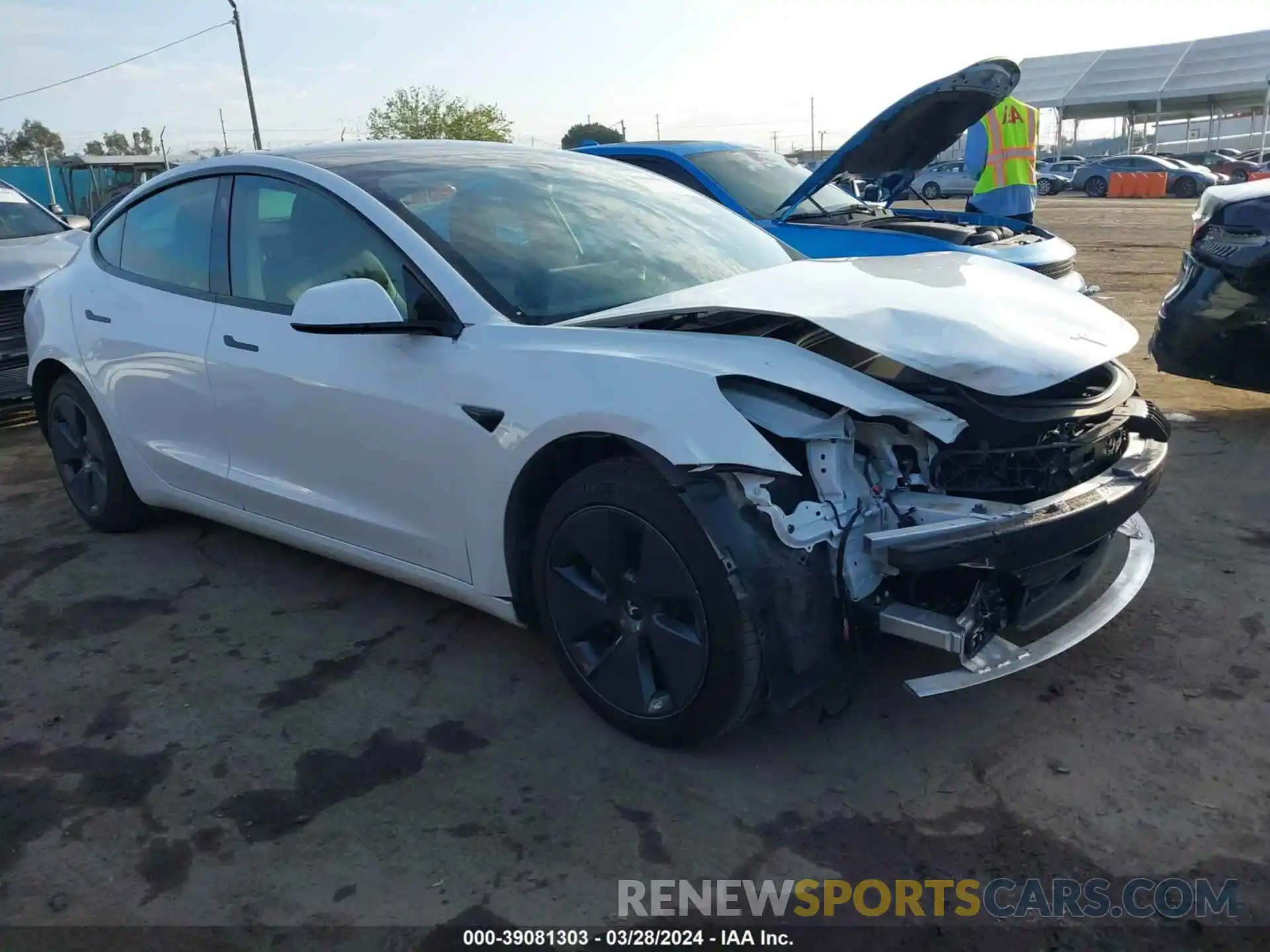 1 Photograph of a damaged car 5YJ3E1EA6NF375969 TESLA MODEL 3 2022