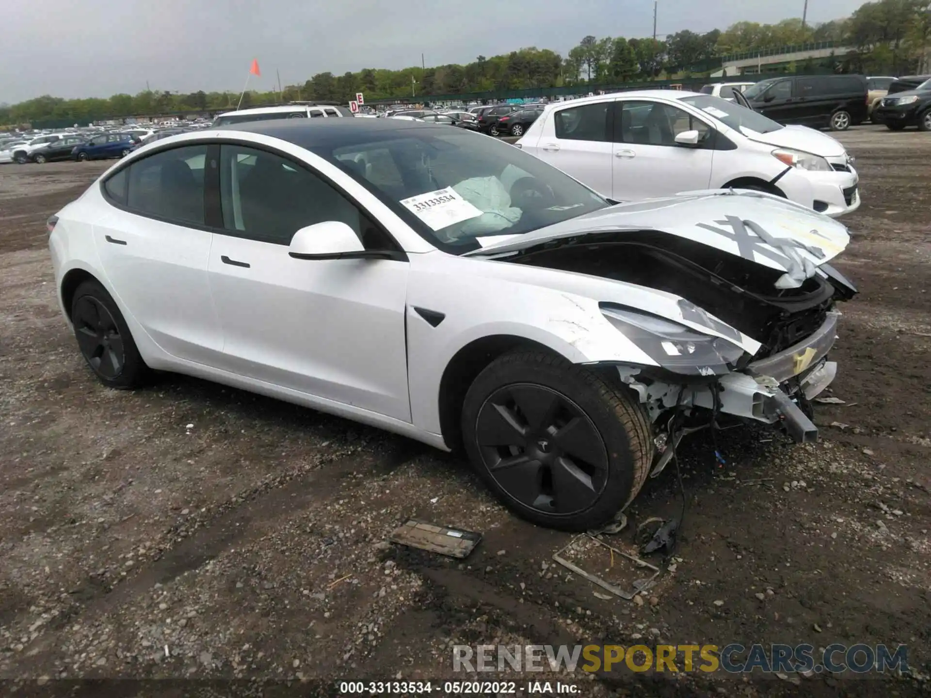 1 Photograph of a damaged car 5YJ3E1EA7NF112079 TESLA MODEL 3 2022