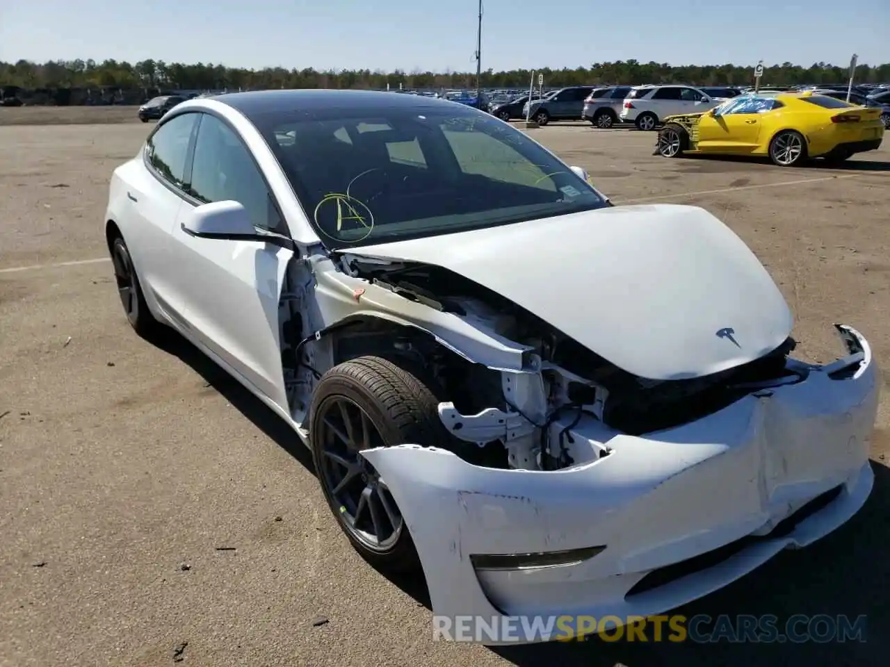 1 Photograph of a damaged car 5YJ3E1EA7NF114379 TESLA MODEL 3 2022