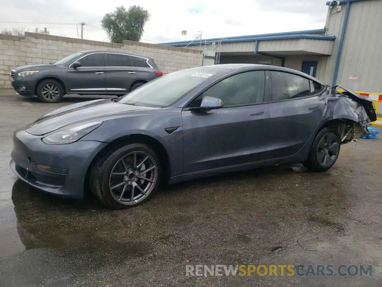 1 Photograph of a damaged car 5YJ3E1EA7NF120974 TESLA MODEL 3 2022