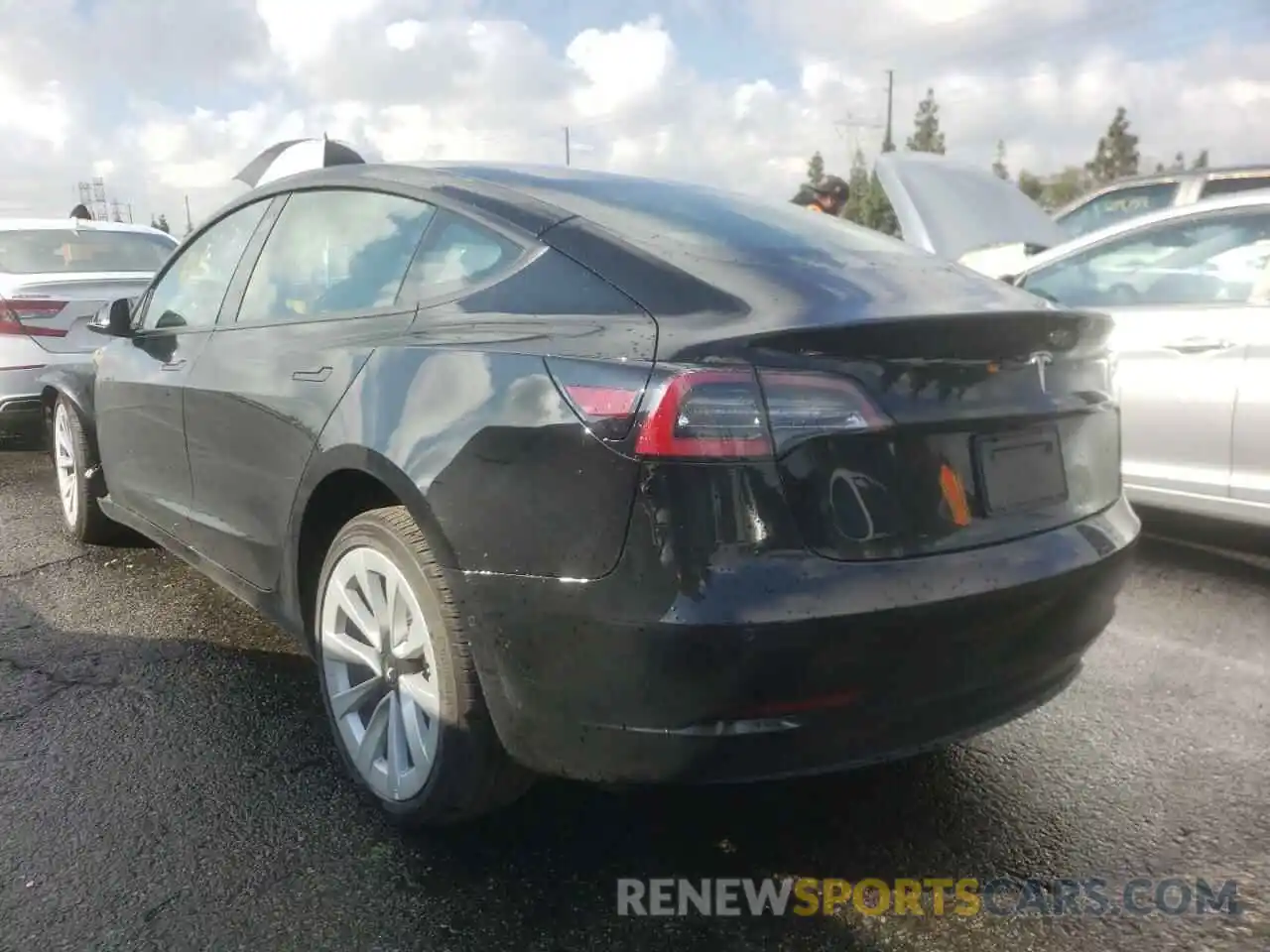 3 Photograph of a damaged car 5YJ3E1EA7NF144319 TESLA MODEL 3 2022