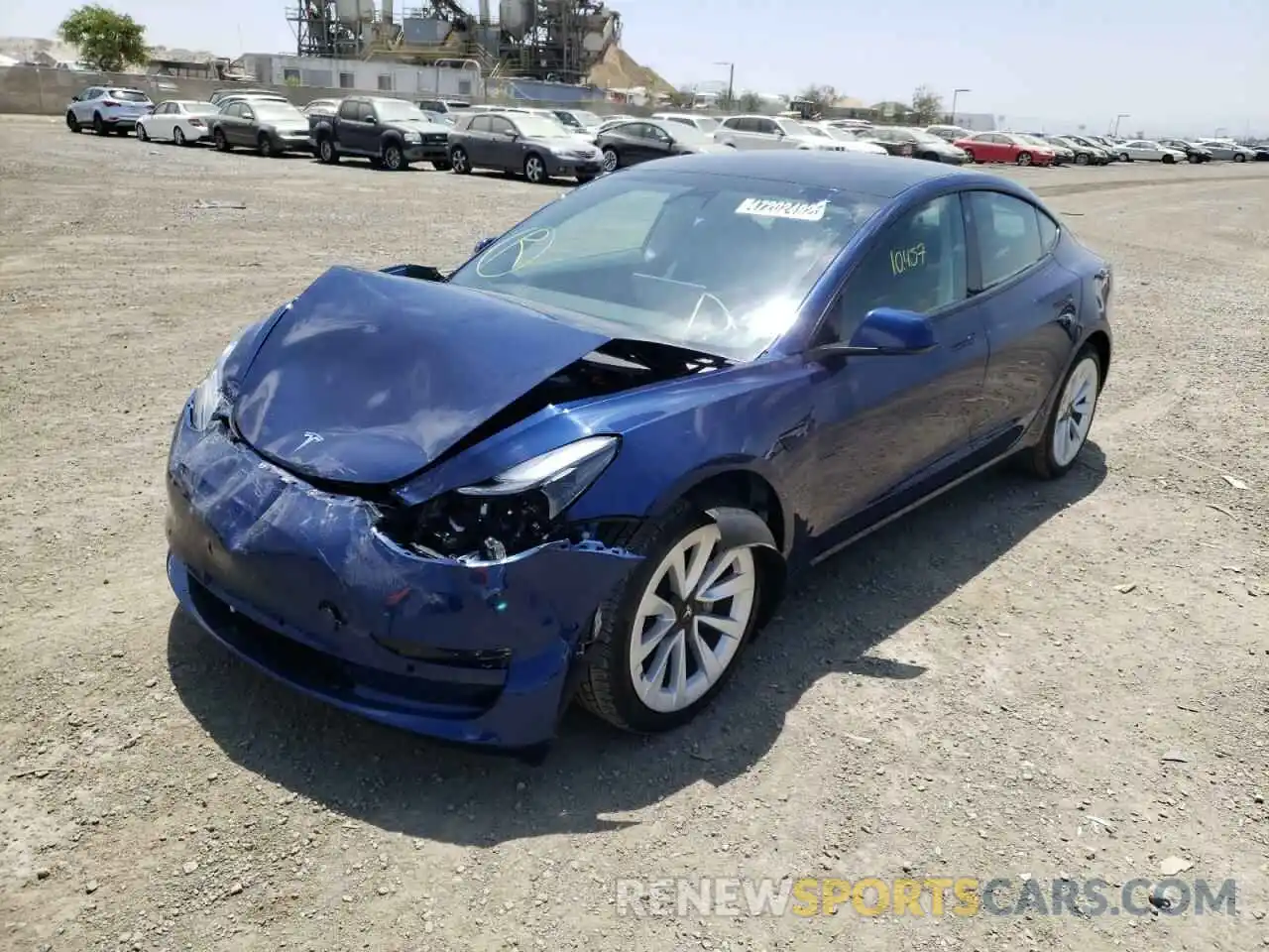 2 Photograph of a damaged car 5YJ3E1EA7NF144322 TESLA MODEL 3 2022