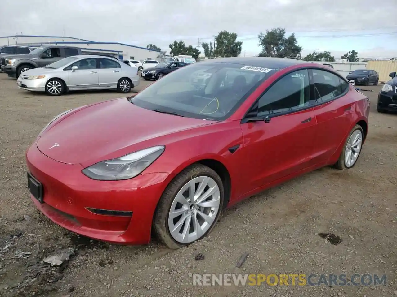 1 Photograph of a damaged car 5YJ3E1EA7NF144403 TESLA MODEL 3 2022