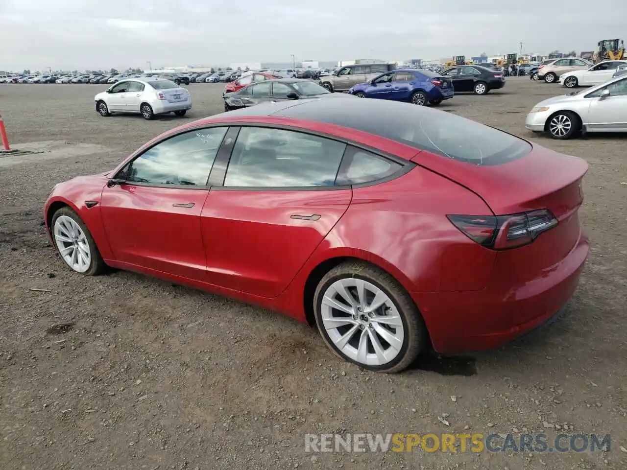 2 Photograph of a damaged car 5YJ3E1EA7NF144403 TESLA MODEL 3 2022