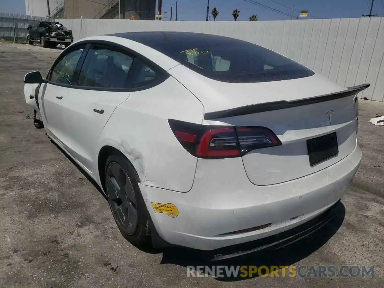 3 Photograph of a damaged car 5YJ3E1EA7NF159340 TESLA MODEL 3 2022