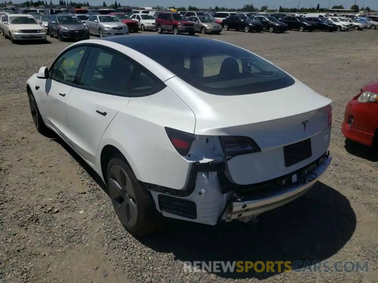 3 Photograph of a damaged car 5YJ3E1EA7NF170399 TESLA MODEL 3 2022