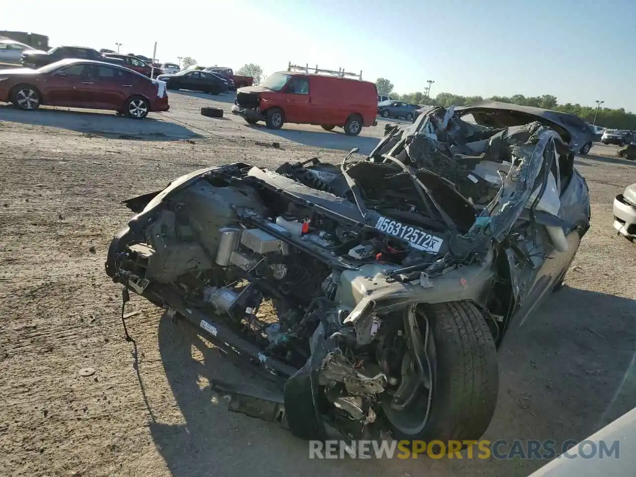 2 Photograph of a damaged car 5YJ3E1EA7NF184853 TESLA MODEL 3 2022