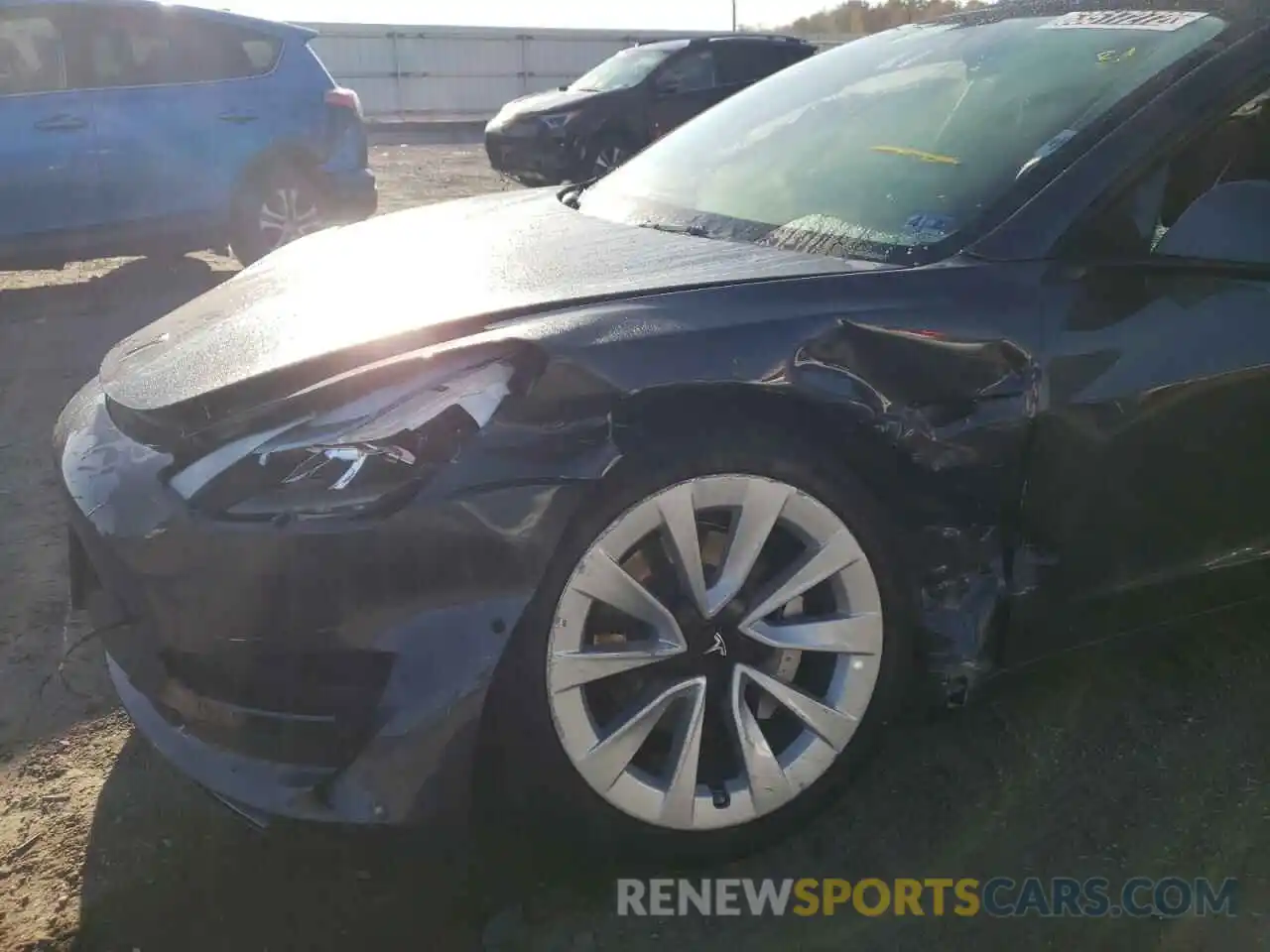 9 Photograph of a damaged car 5YJ3E1EA7NF186389 TESLA MODEL 3 2022