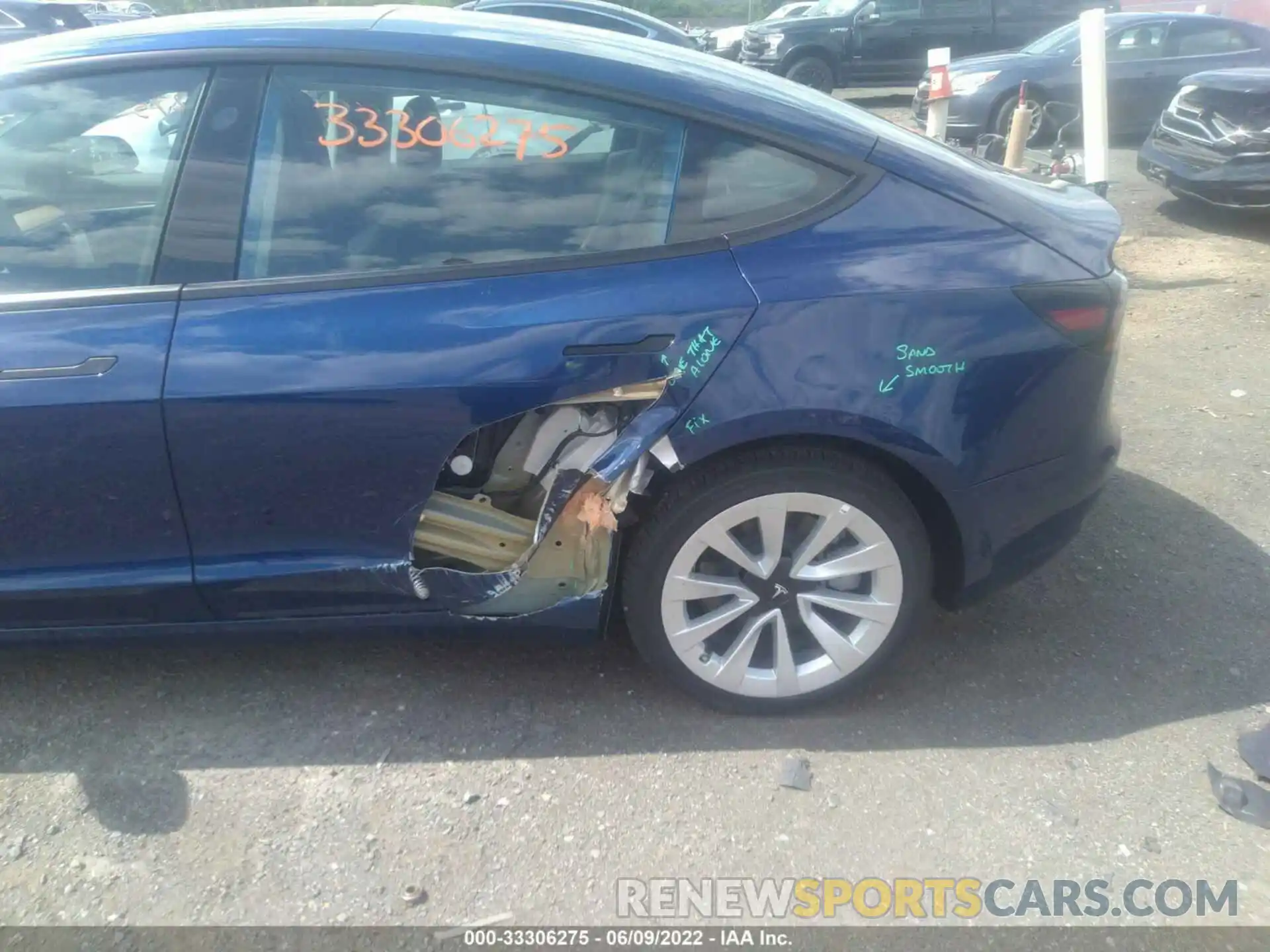 6 Photograph of a damaged car 5YJ3E1EA7NF190233 TESLA MODEL 3 2022