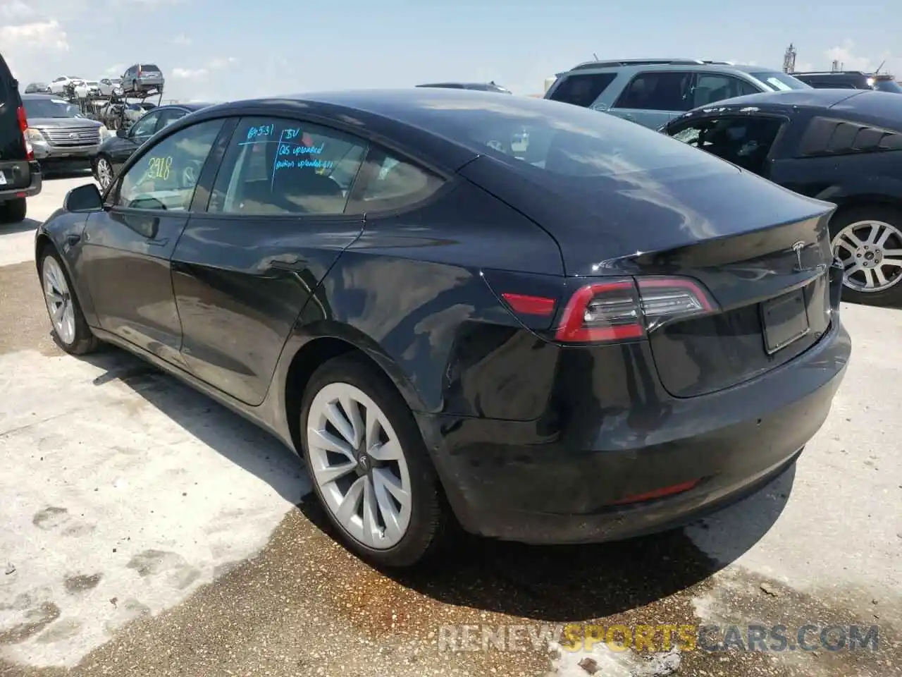 3 Photograph of a damaged car 5YJ3E1EA7NF191138 TESLA MODEL 3 2022