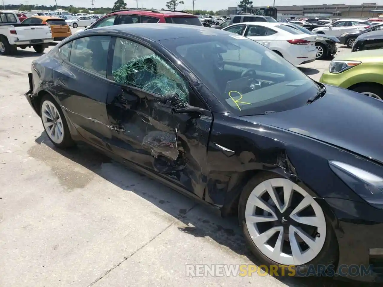 9 Photograph of a damaged car 5YJ3E1EA7NF191138 TESLA MODEL 3 2022