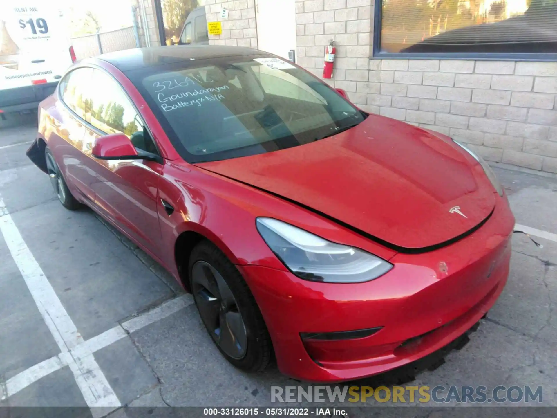 1 Photograph of a damaged car 5YJ3E1EA7NF197828 TESLA MODEL 3 2022