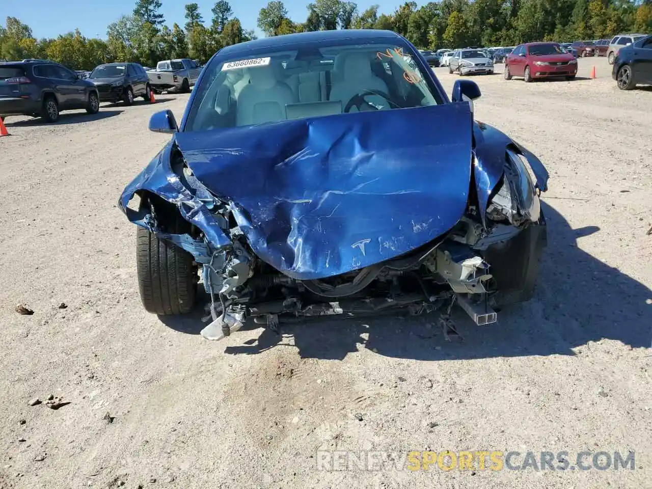 9 Photograph of a damaged car 5YJ3E1EA7NF309561 TESLA MODEL 3 2022