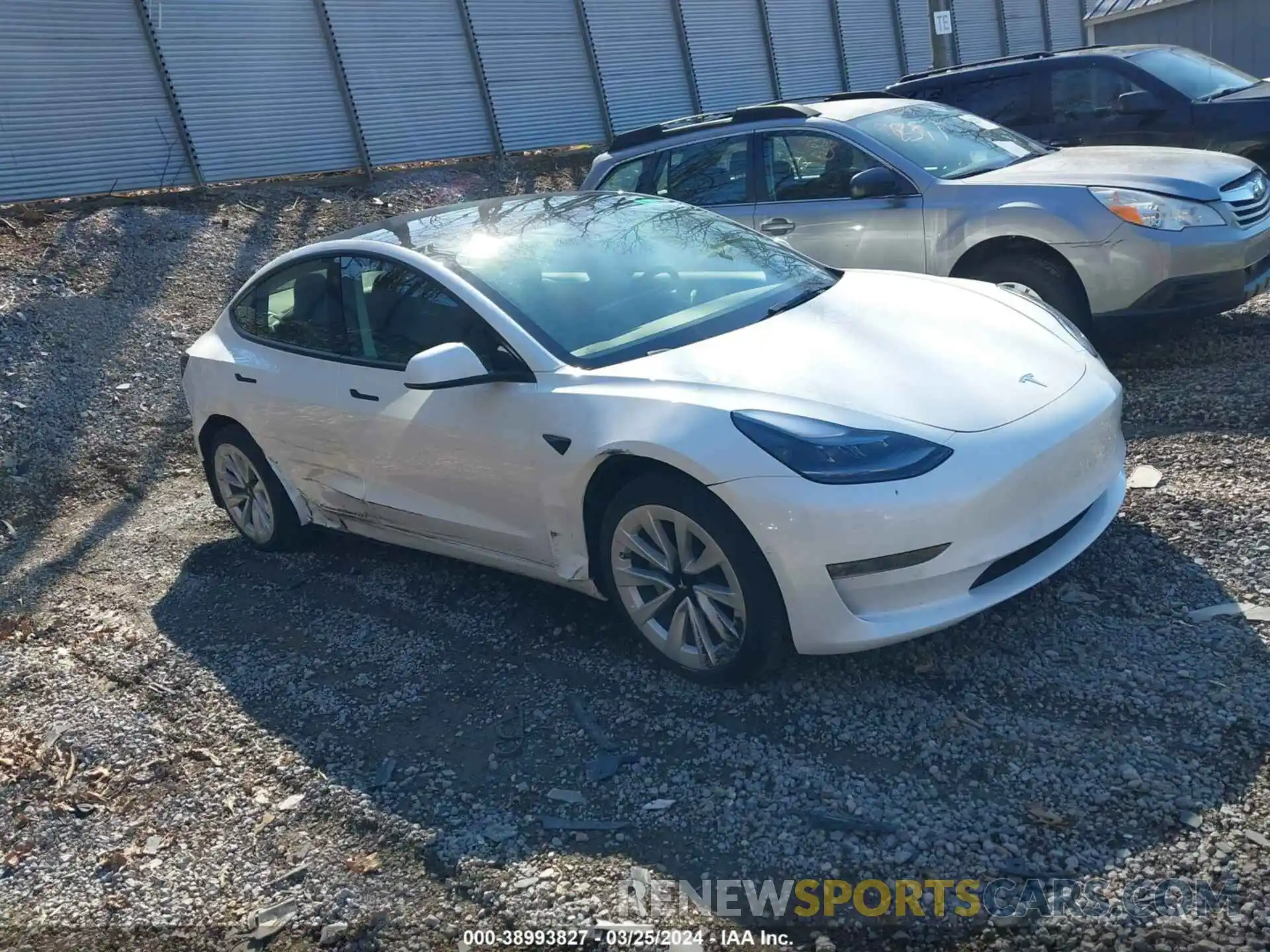 1 Photograph of a damaged car 5YJ3E1EA7NF356704 TESLA MODEL 3 2022