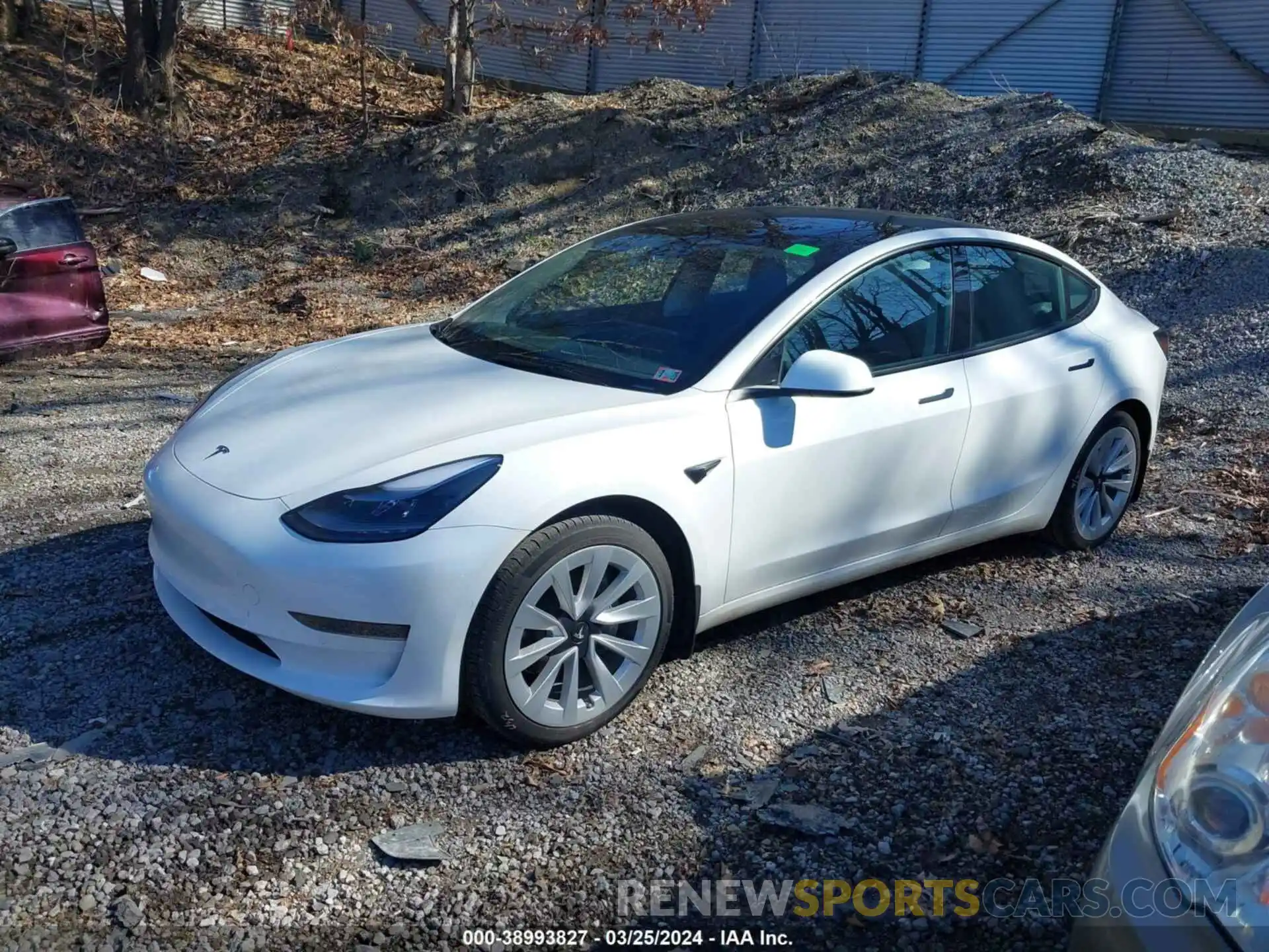 2 Photograph of a damaged car 5YJ3E1EA7NF356704 TESLA MODEL 3 2022