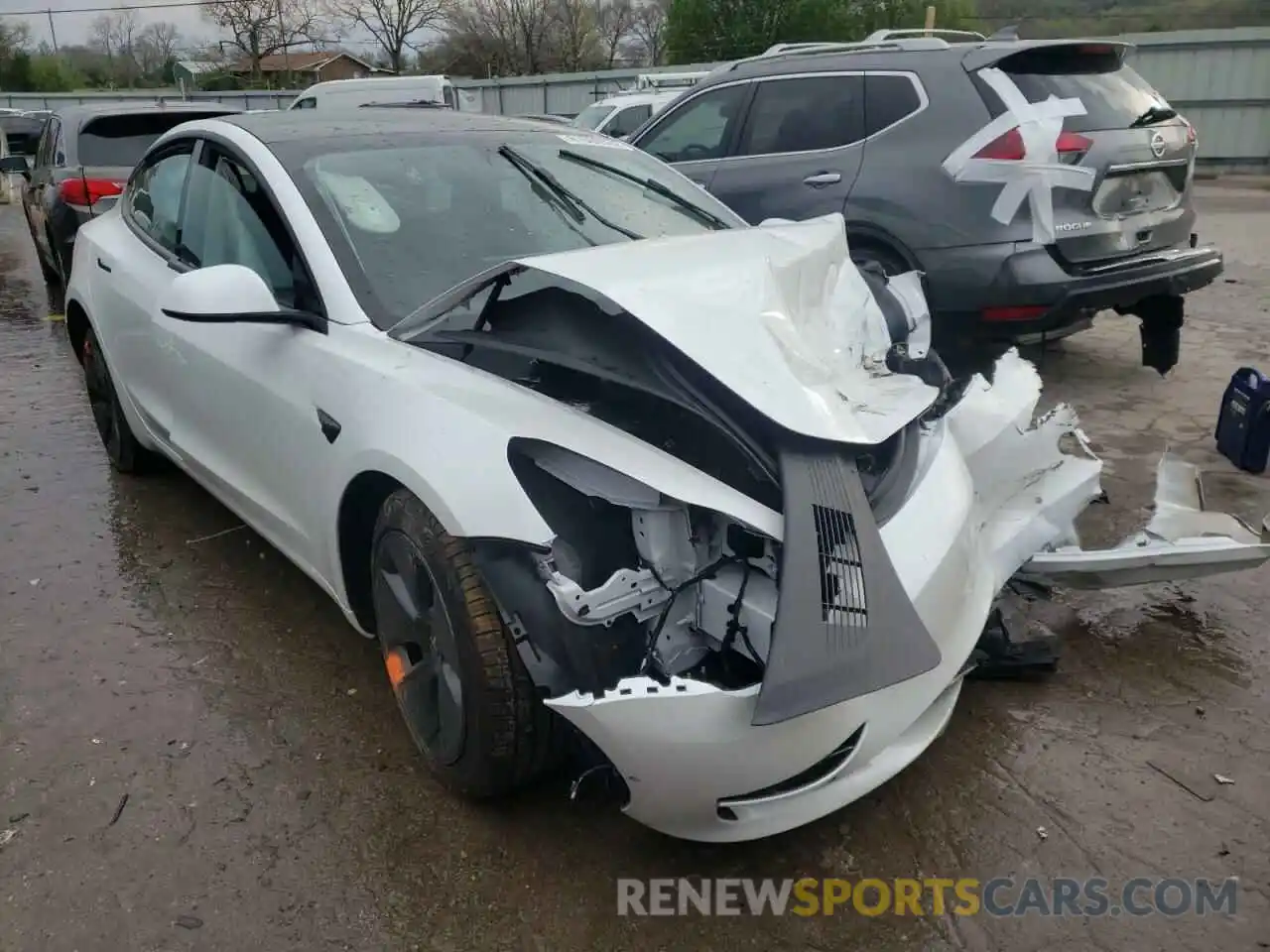 1 Photograph of a damaged car 5YJ3E1EA8NF102743 TESLA MODEL 3 2022