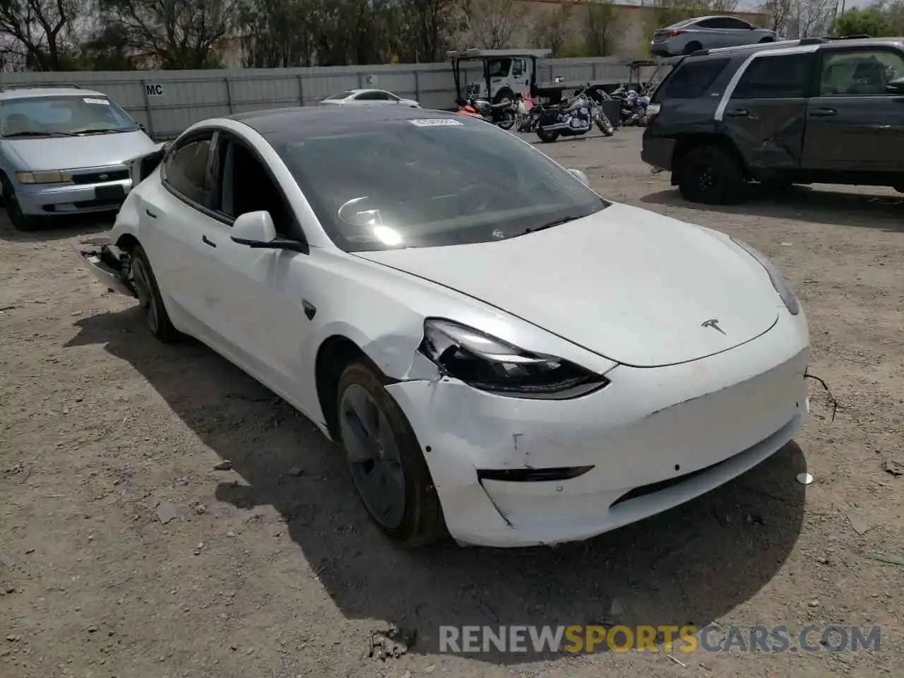 1 Photograph of a damaged car 5YJ3E1EA8NF112236 TESLA MODEL 3 2022