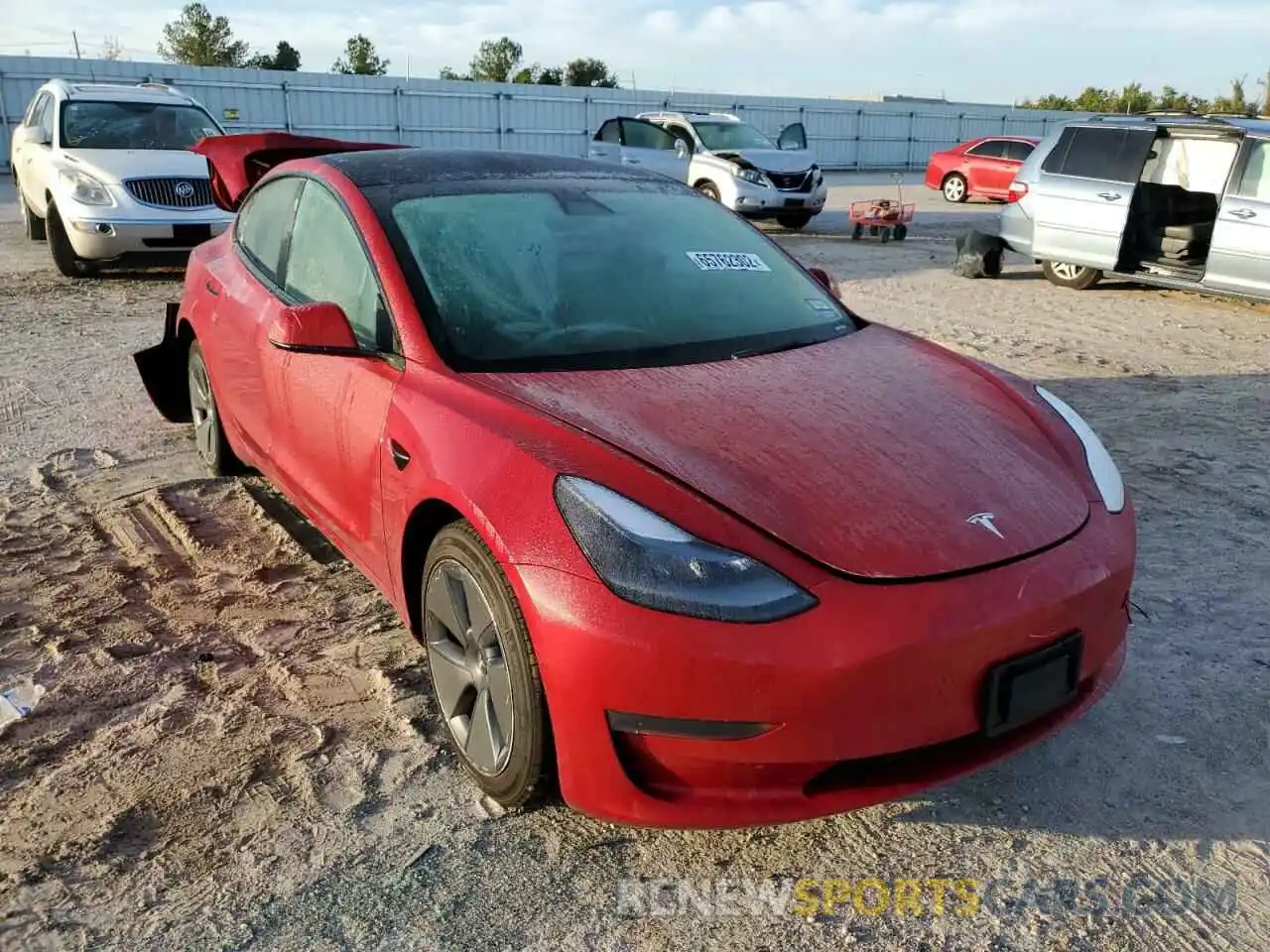 1 Photograph of a damaged car 5YJ3E1EA8NF118621 TESLA MODEL 3 2022