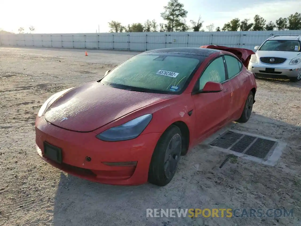 2 Photograph of a damaged car 5YJ3E1EA8NF118621 TESLA MODEL 3 2022