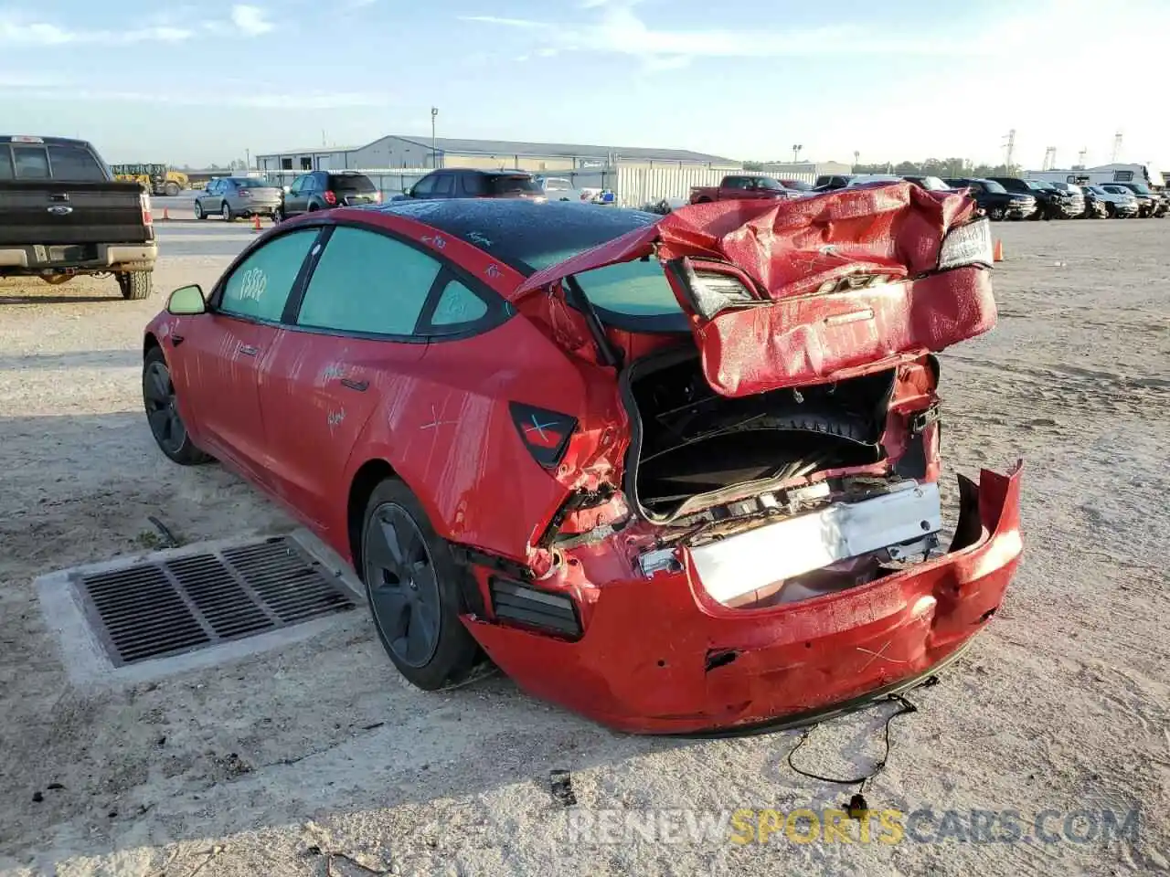 3 Photograph of a damaged car 5YJ3E1EA8NF118621 TESLA MODEL 3 2022