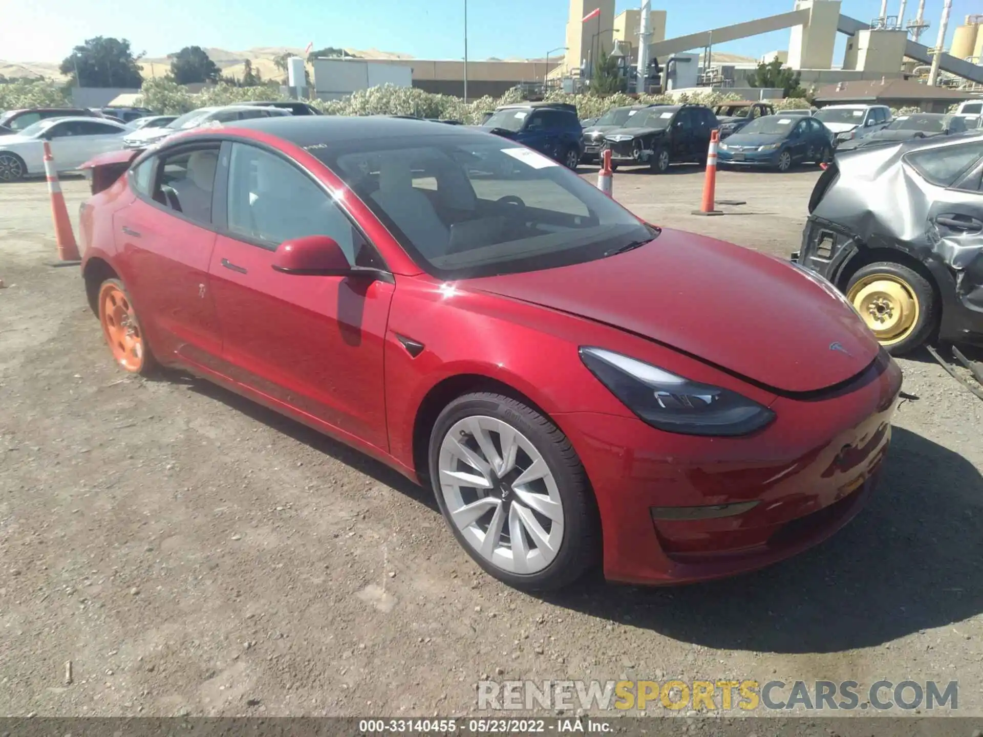 1 Photograph of a damaged car 5YJ3E1EA8NF131577 TESLA MODEL 3 2022