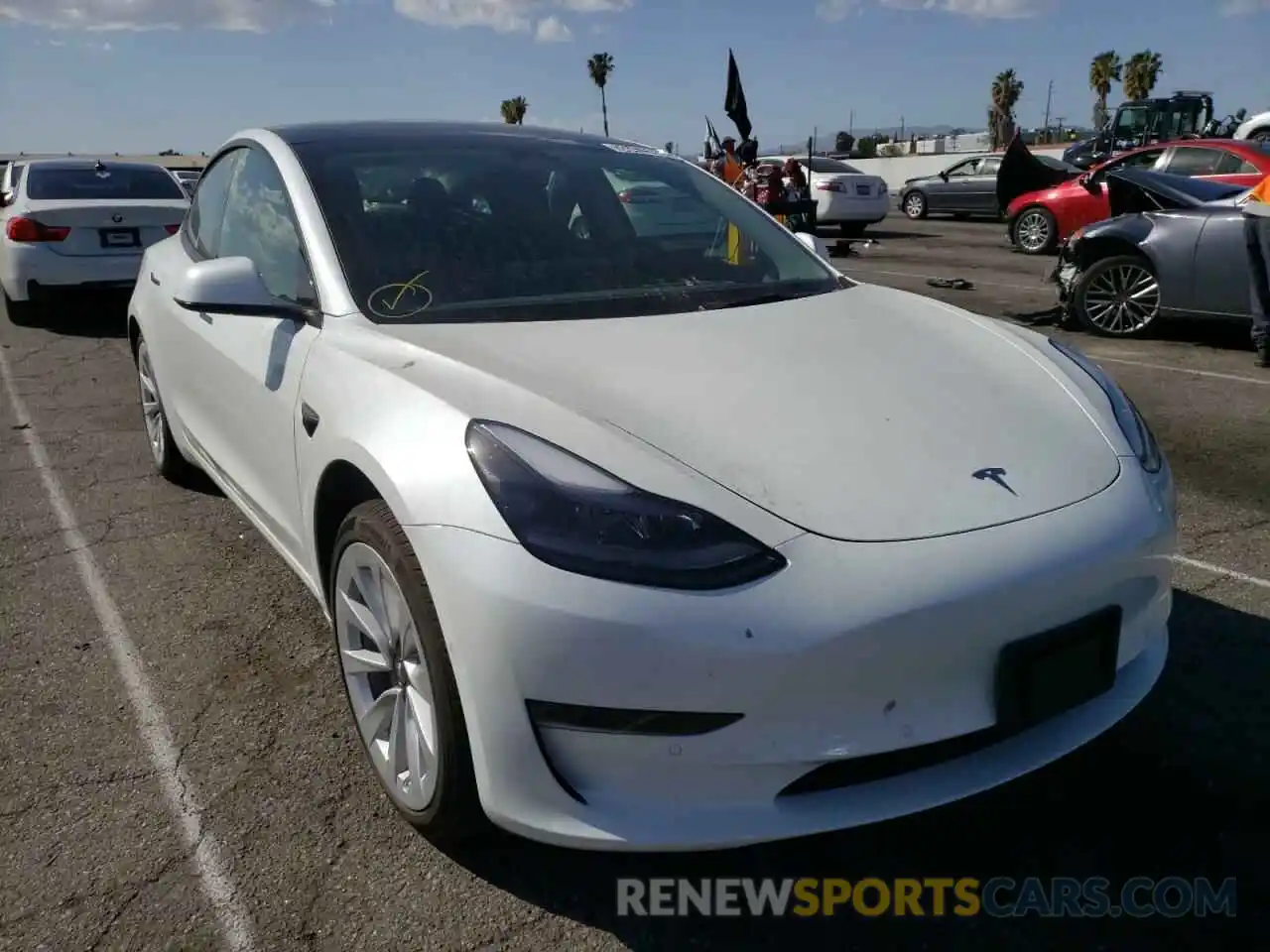 1 Photograph of a damaged car 5YJ3E1EA8NF143017 TESLA MODEL 3 2022