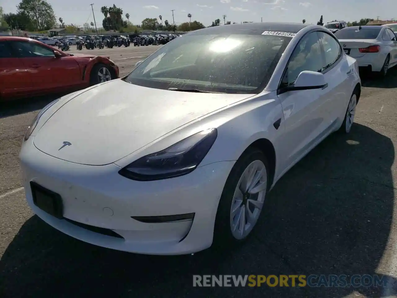 2 Photograph of a damaged car 5YJ3E1EA8NF143017 TESLA MODEL 3 2022