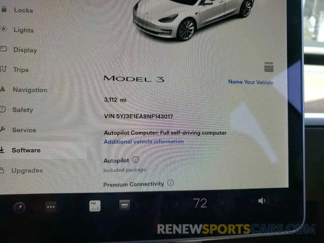 8 Photograph of a damaged car 5YJ3E1EA8NF143017 TESLA MODEL 3 2022