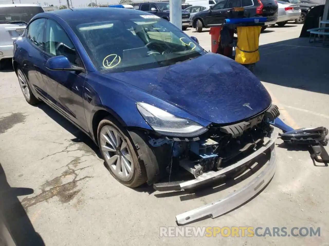 1 Photograph of a damaged car 5YJ3E1EA8NF143468 TESLA MODEL 3 2022