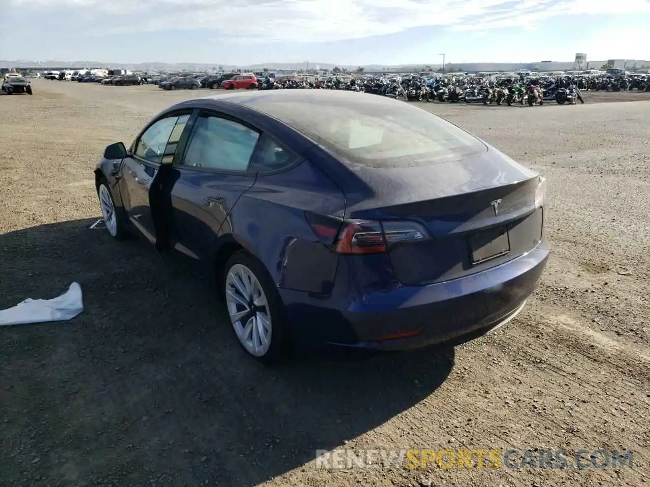 3 Photograph of a damaged car 5YJ3E1EA8NF145477 TESLA MODEL 3 2022