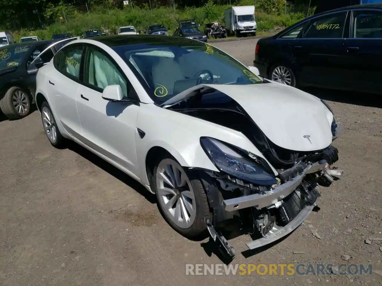 1 Photograph of a damaged car 5YJ3E1EA8NF154387 TESLA MODEL 3 2022