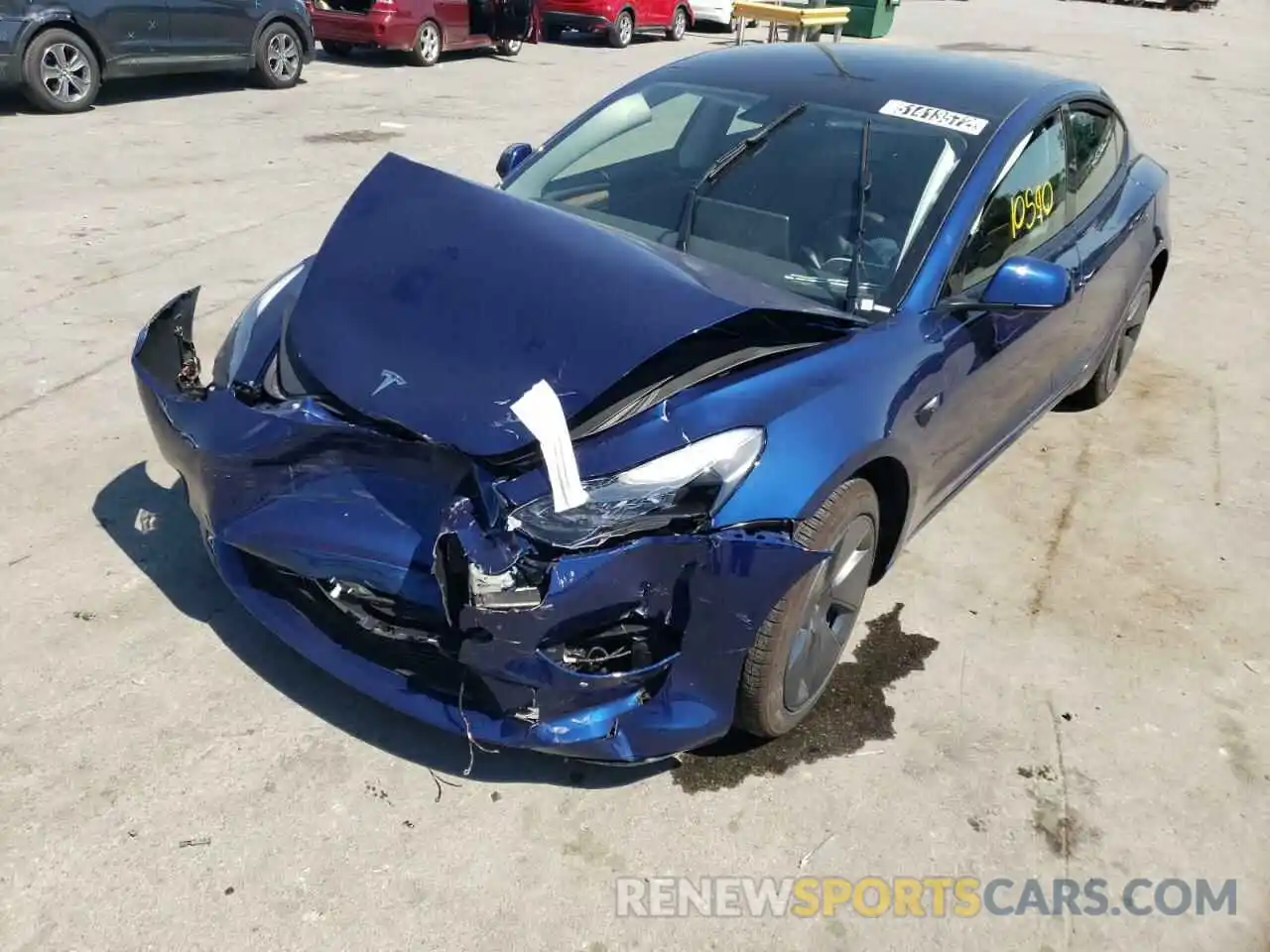 2 Photograph of a damaged car 5YJ3E1EA8NF184750 TESLA MODEL 3 2022