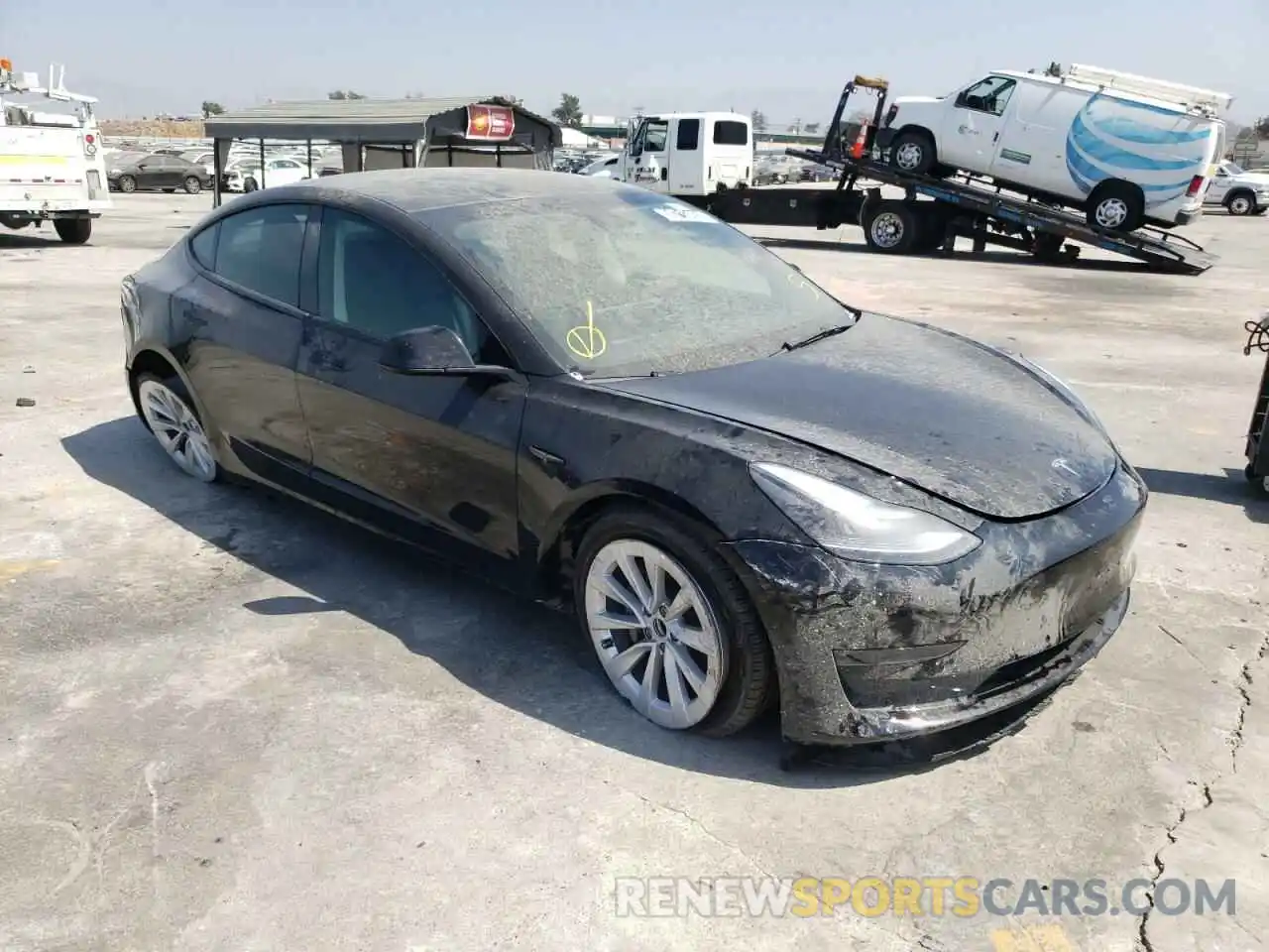 1 Photograph of a damaged car 5YJ3E1EA8NF189284 TESLA MODEL 3 2022