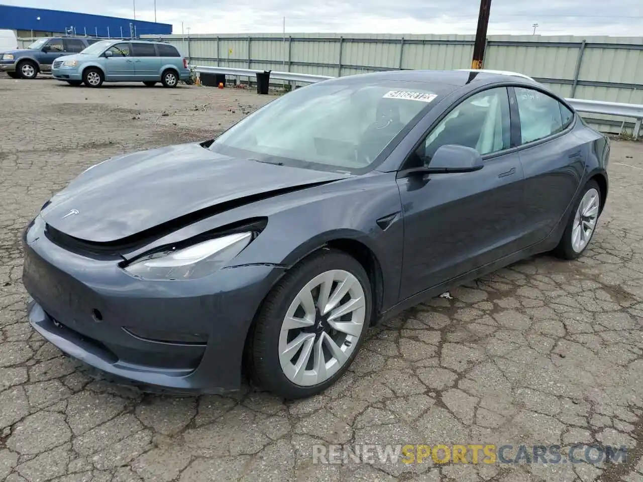 2 Photograph of a damaged car 5YJ3E1EA8NF189916 TESLA MODEL 3 2022