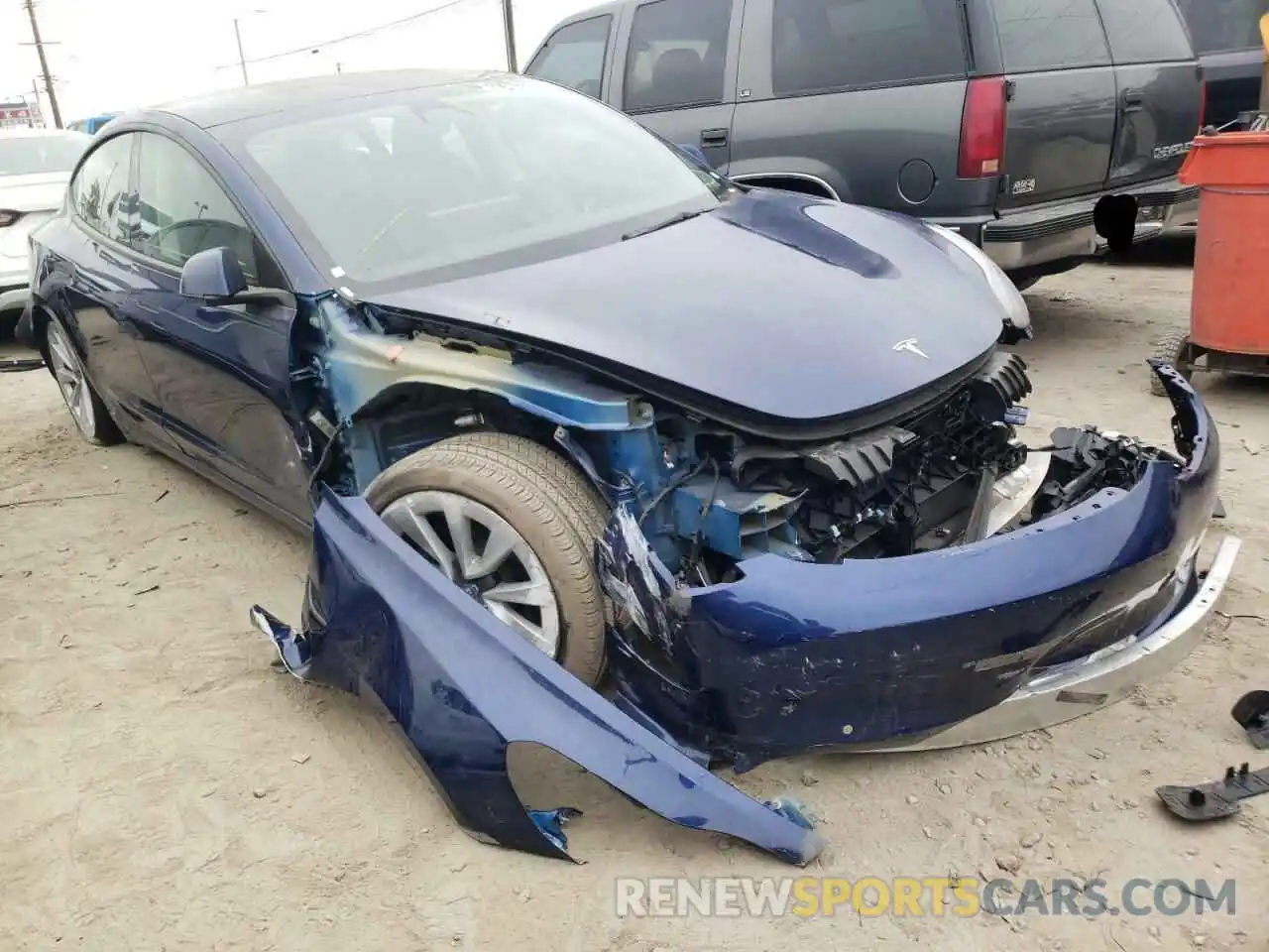 1 Photograph of a damaged car 5YJ3E1EA8NF190211 TESLA MODEL 3 2022