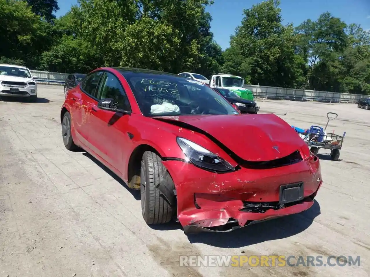 1 Photograph of a damaged car 5YJ3E1EA8NF190659 TESLA MODEL 3 2022