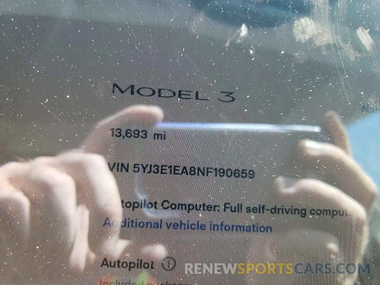 8 Photograph of a damaged car 5YJ3E1EA8NF190659 TESLA MODEL 3 2022