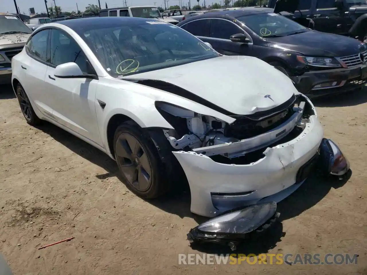 1 Photograph of a damaged car 5YJ3E1EA8NF286260 TESLA MODEL 3 2022