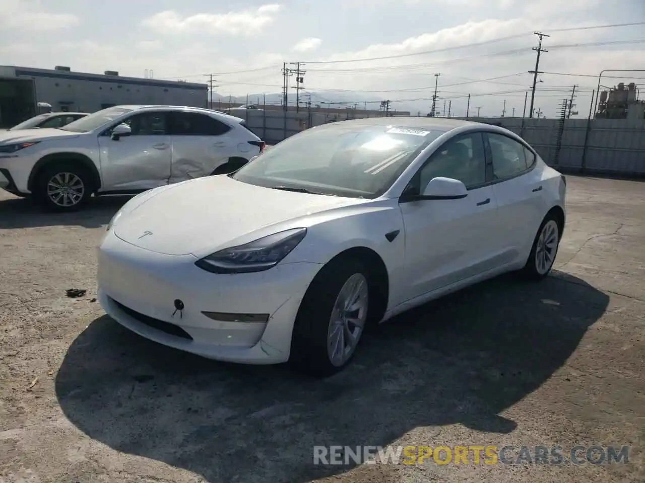 2 Photograph of a damaged car 5YJ3E1EA9NF105196 TESLA MODEL 3 2022