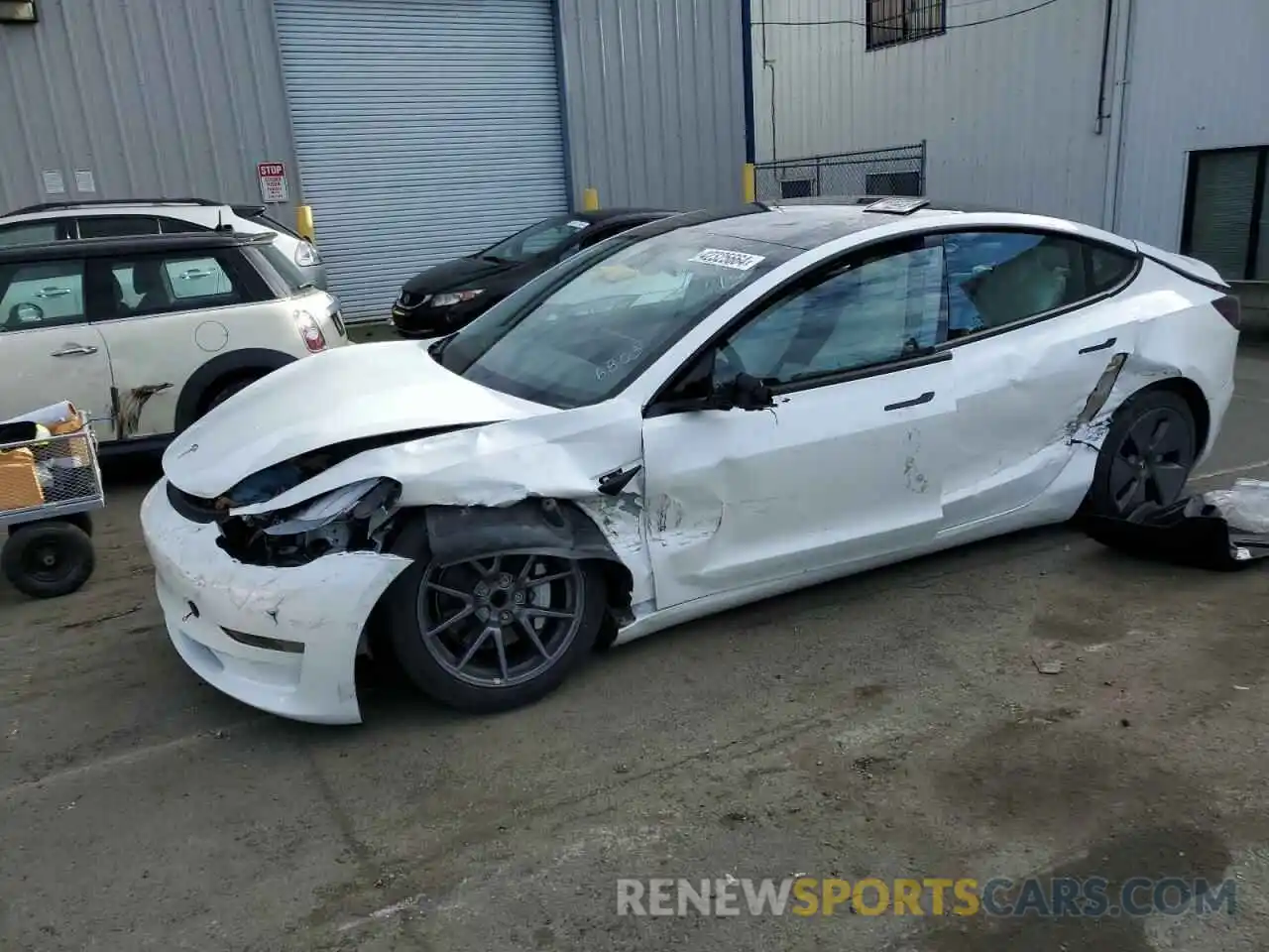 1 Photograph of a damaged car 5YJ3E1EA9NF106803 TESLA MODEL 3 2022