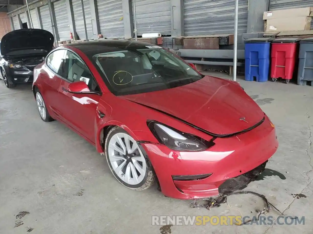 1 Photograph of a damaged car 5YJ3E1EA9NF145343 TESLA MODEL 3 2022