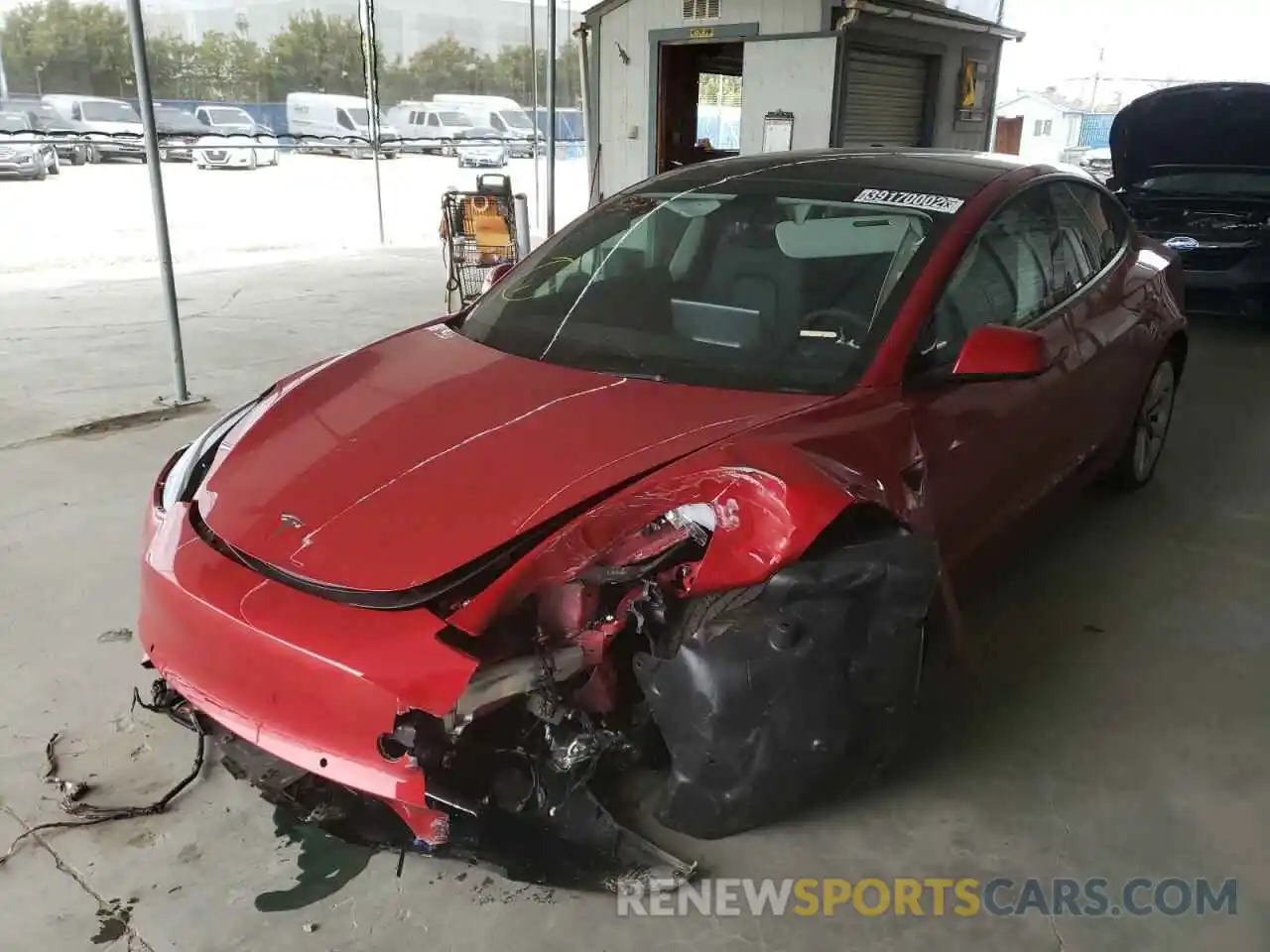 2 Photograph of a damaged car 5YJ3E1EA9NF145343 TESLA MODEL 3 2022