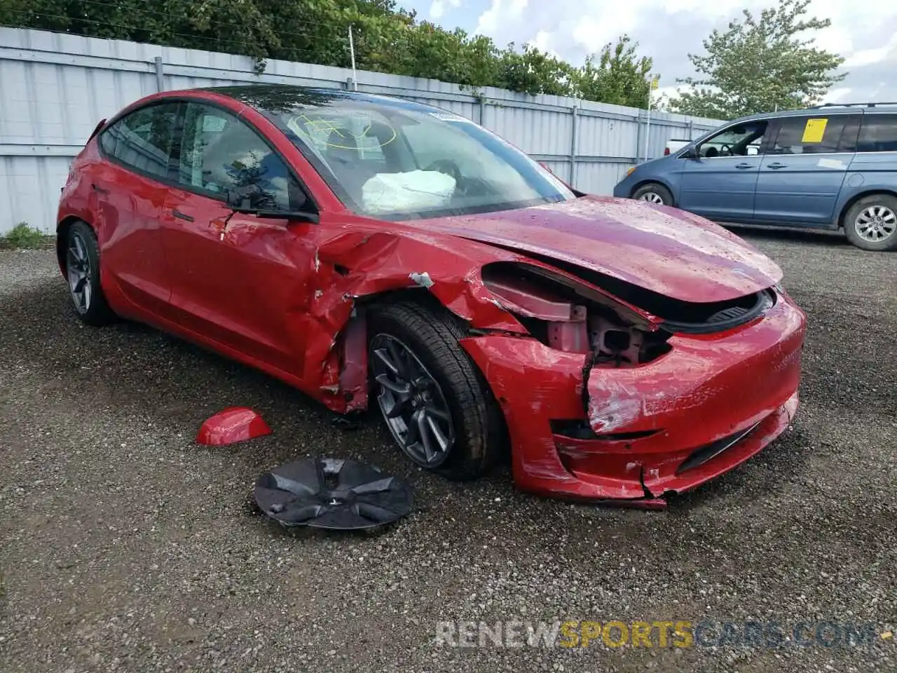 9 Photograph of a damaged car 5YJ3E1EA9NF167620 TESLA MODEL 3 2022