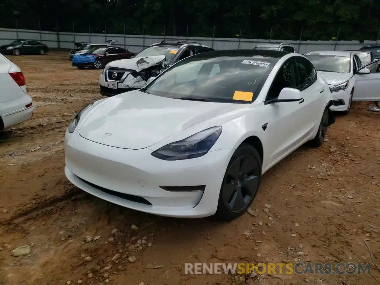 2 Photograph of a damaged car 5YJ3E1EA9NF186197 TESLA MODEL 3 2022