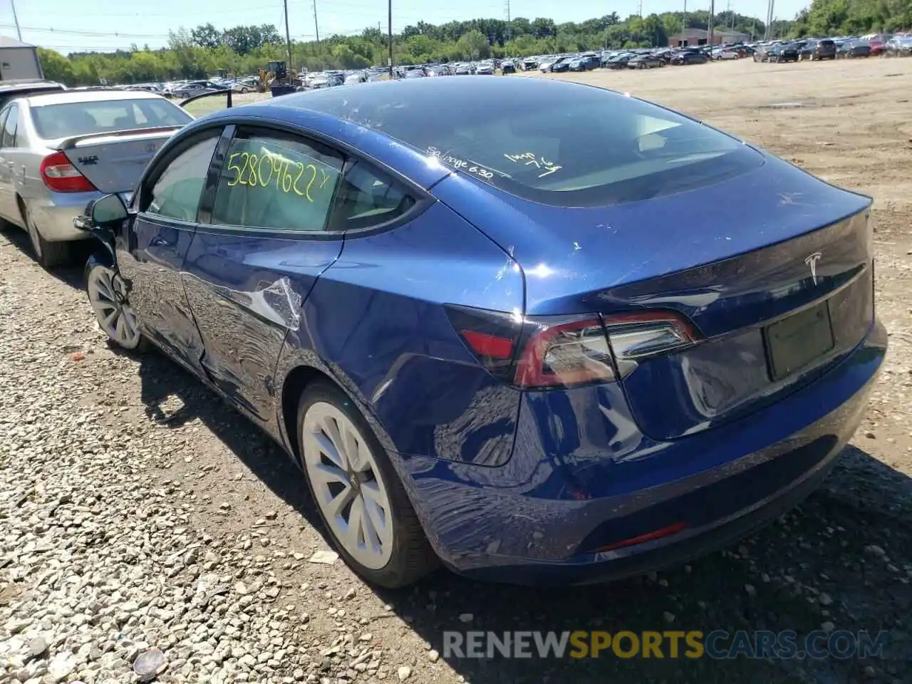 3 Photograph of a damaged car 5YJ3E1EA9NF187351 TESLA MODEL 3 2022